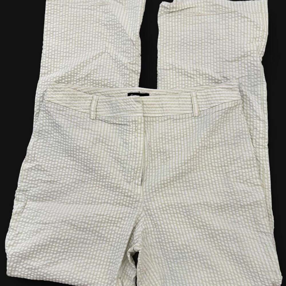 Women's White and Cream Trousers